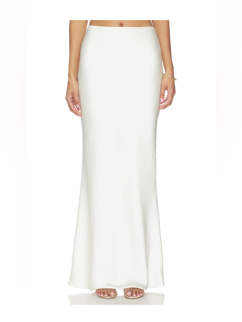 Norma Kamali Women's Satin Slip maxi skirt - ivory